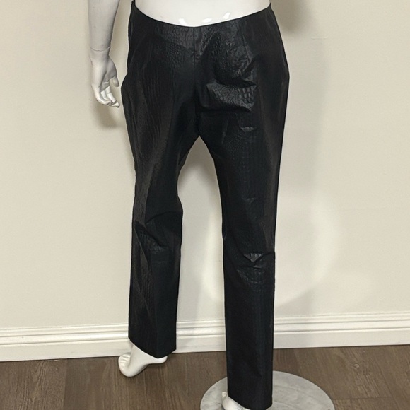 Vintage 90s Euro Banu Paris Black Croc Pattern Matching Vest Top & Pants Set - Picture 6 of 10